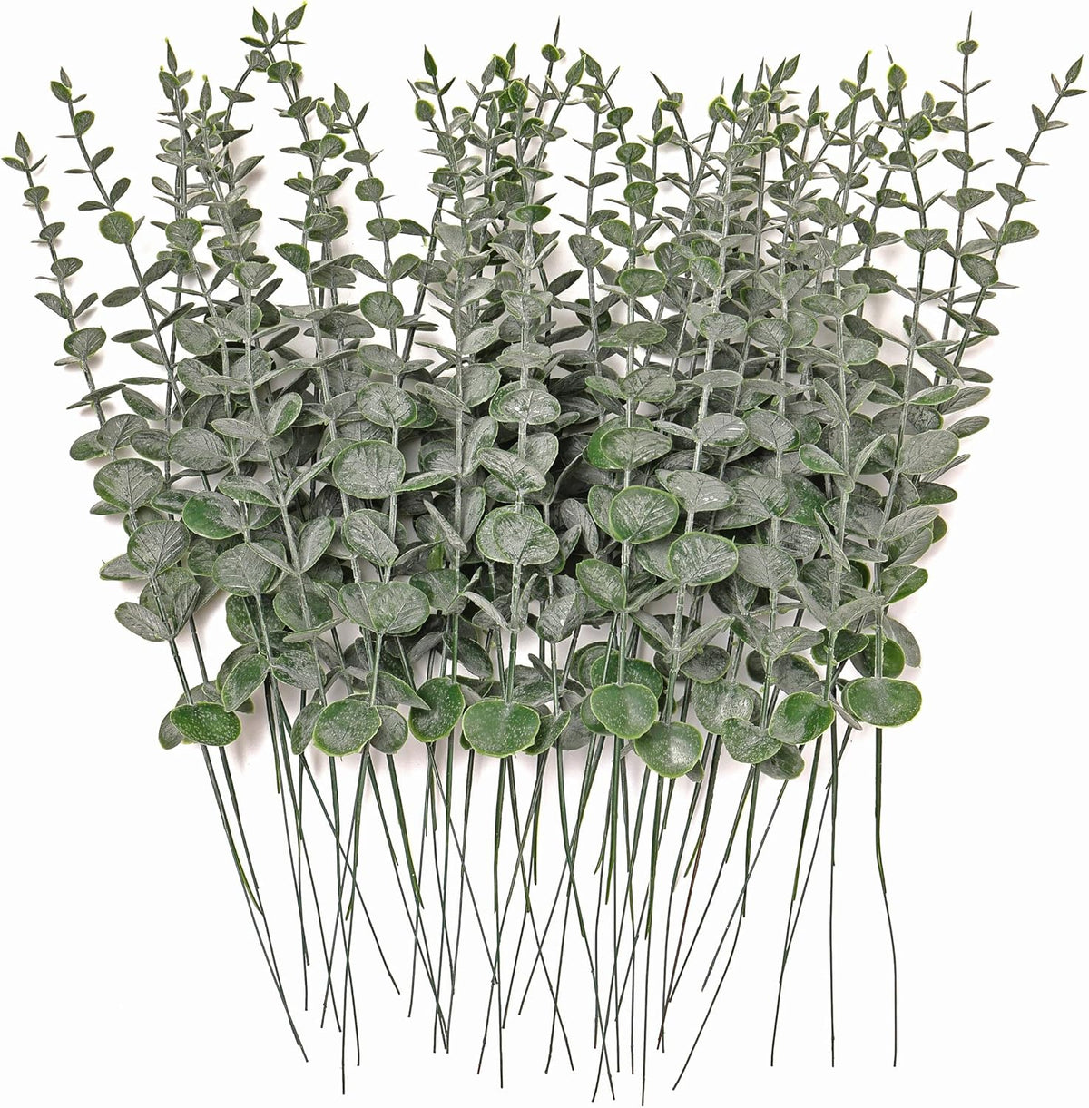 Artificial Eucalyptus Stems, Faux Silver Dollar Eucalyptus Leaves, Realistic Greenery Branches for Vase Filler, Wedding Greenery, Farmhouse Home Decor, Shower Eucalyptus Decoration