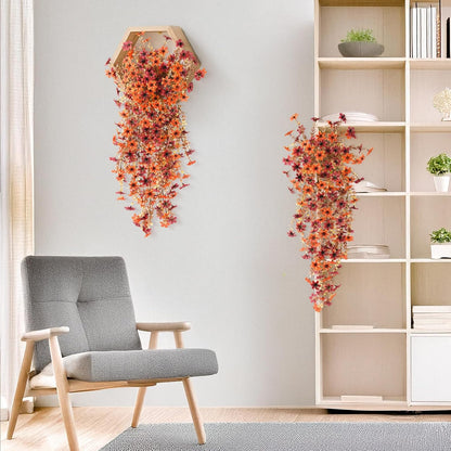 INQCMY Artificial Fake Hanging Flowers Plants for Outdoor Summer Decoration | 2 PCS Faux Silk Daisy with Eucalyptus Leaves,UV Resistant Look Real for Outside Home Planter Porch Patio Balcony Yard Decor