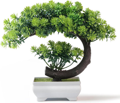 Artificial Plants Indoor Small Faux Plant with Pot for Home Desk Decor 8.5"