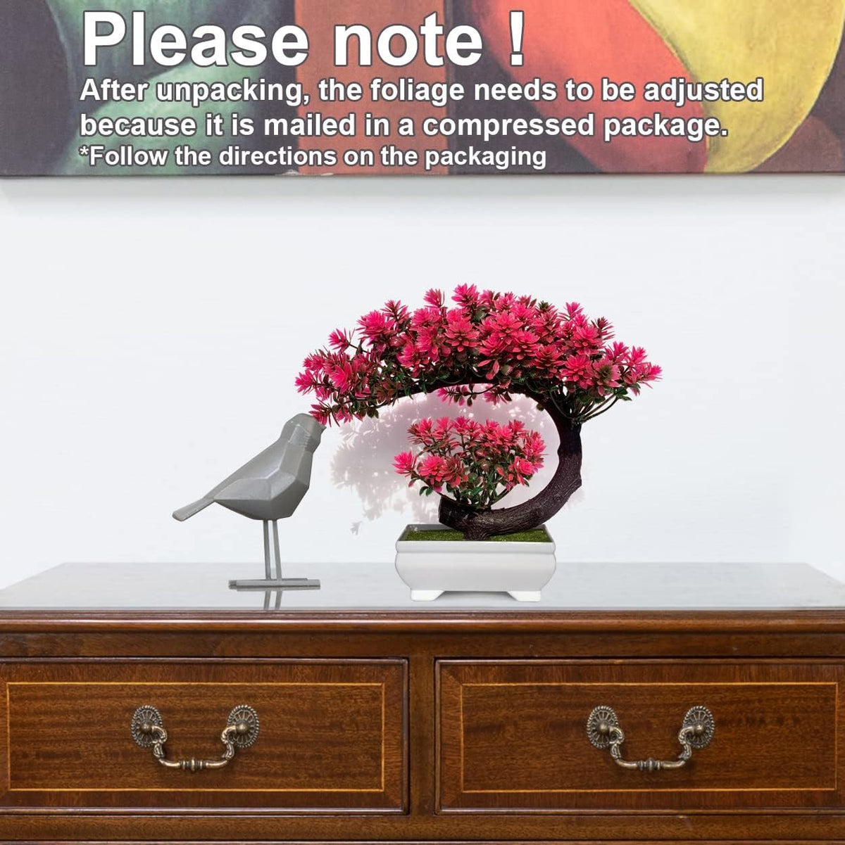 Artificial Plants Indoor Small Faux Plant with Pot for Home Desk Decor 8.5"