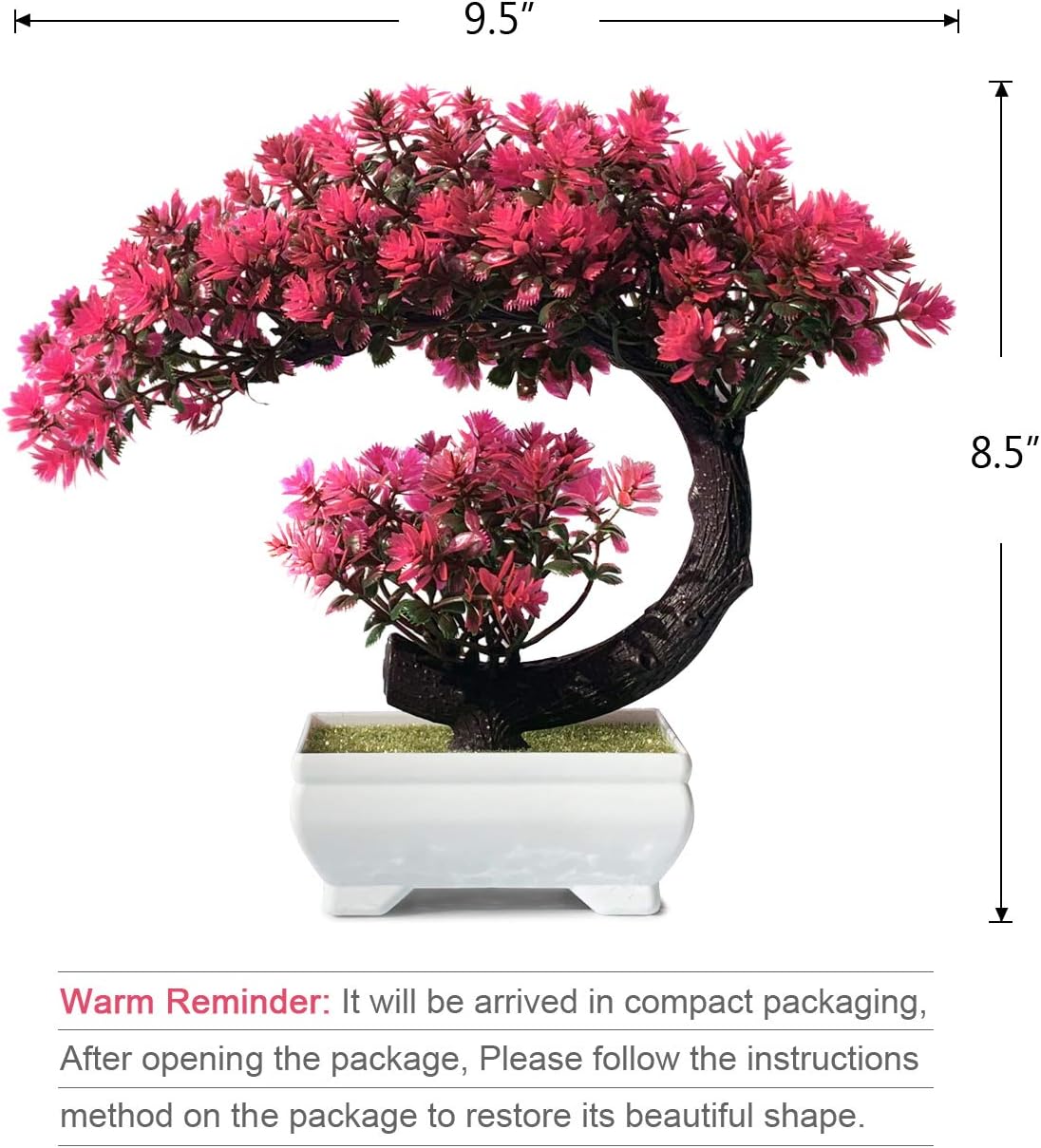 Artificial Plants Indoor Small Faux Plant with Pot for Home Desk Decor 8.5"