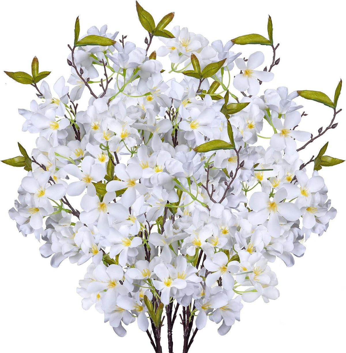 Artificial Apple Blossom Silk Flowers Tree Branches 33” Long Stems Faux Bouquet for Tall Vase Indoor Home Decor DIY Wedding Centerpiece Decoration, Bulk 3pcs (Pink)