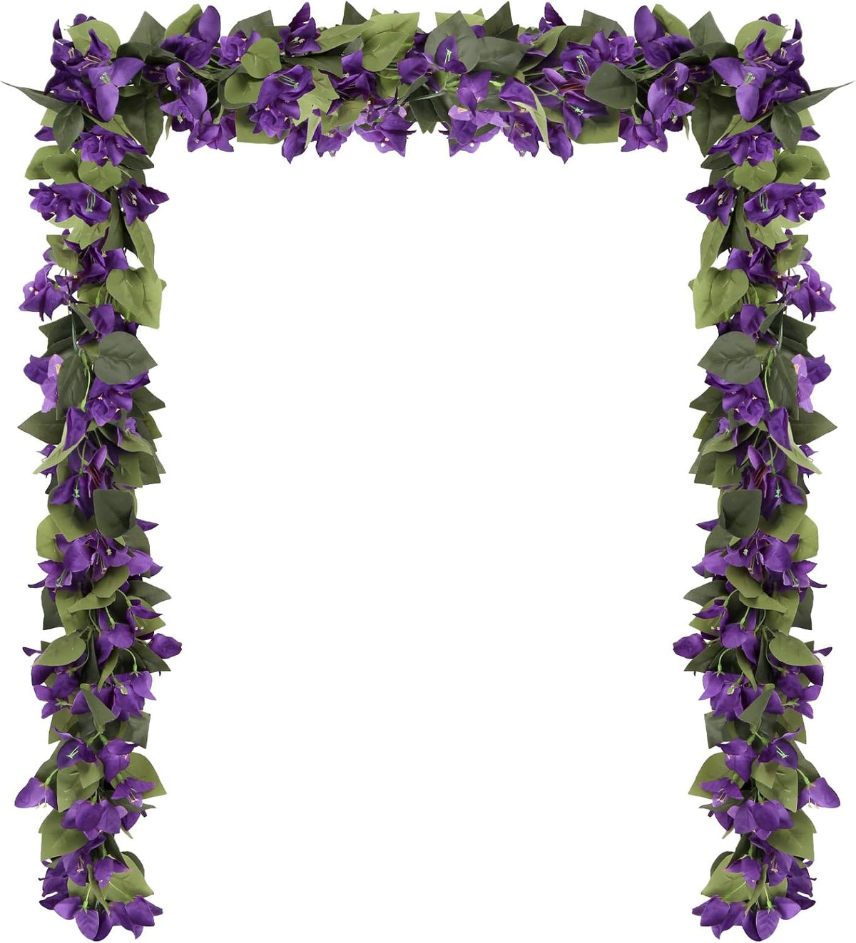 Artificial Bougainvillea Garland,4PCS 7.2ft/Piece Pink Flower Garland Faux Silk Bougainvillea Vines Artificial Decor for Wedding Arch Table Home Garden(Deep Pink)