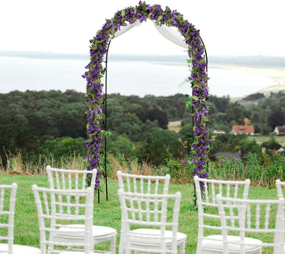 Artificial Bougainvillea Garland,4PCS 7.2ft/Piece Pink Flower Garland Faux Silk Bougainvillea Vines Artificial Decor for Wedding Arch Table Home Garden(Deep Pink)