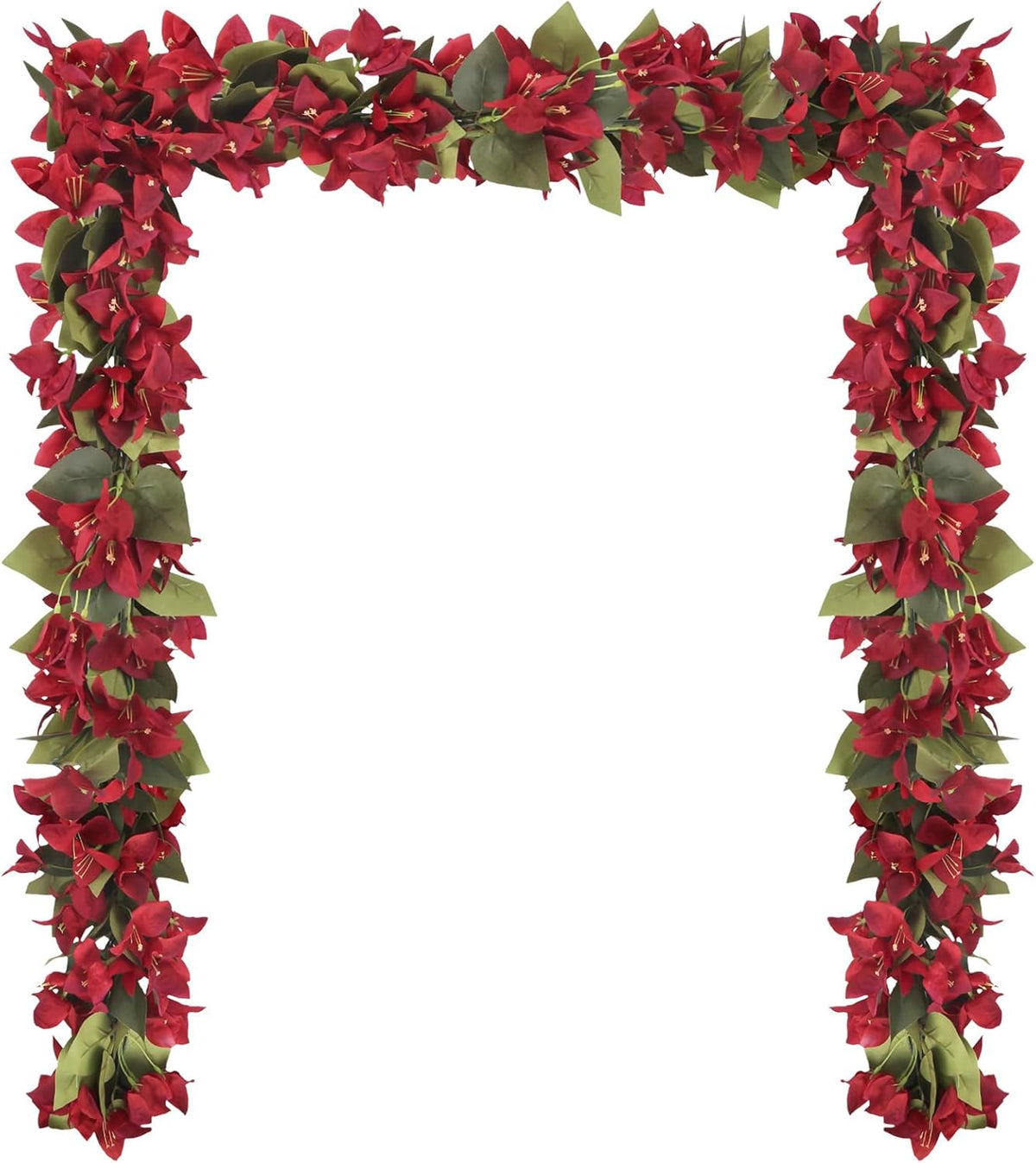 Artificial Bougainvillea Garland,4PCS 7.2ft/Piece Pink Flower Garland Faux Silk Bougainvillea Vines Artificial Decor for Wedding Arch Table Home Garden(Deep Pink)