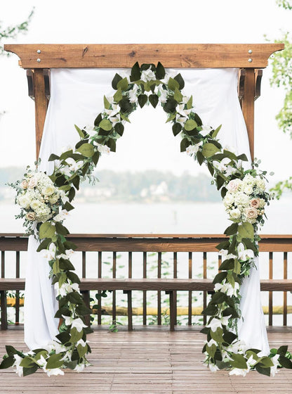 Artificial Bougainvillea Garland,4PCS 7.2ft/Piece Pink Flower Garland Faux Silk Bougainvillea Vines Artificial Decor for Wedding Arch Table Home Garden(Deep Pink)