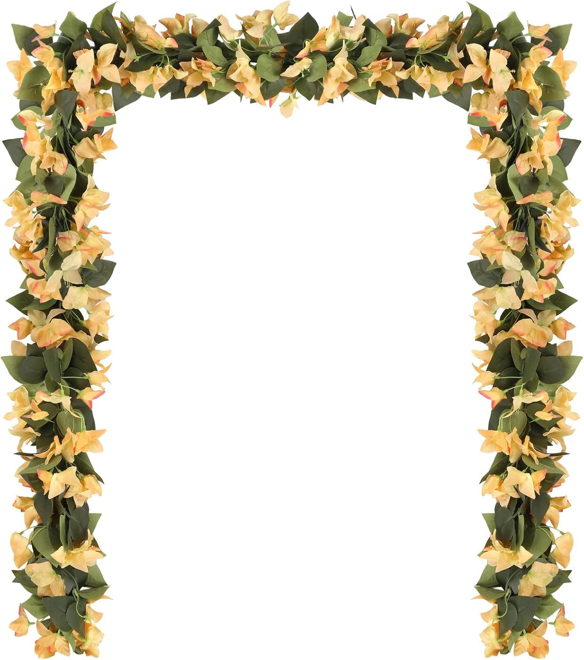 Artificial Bougainvillea Garland,4PCS 7.2ft/Piece Pink Flower Garland Faux Silk Bougainvillea Vines Artificial Decor for Wedding Arch Table Home Garden(Deep Pink)