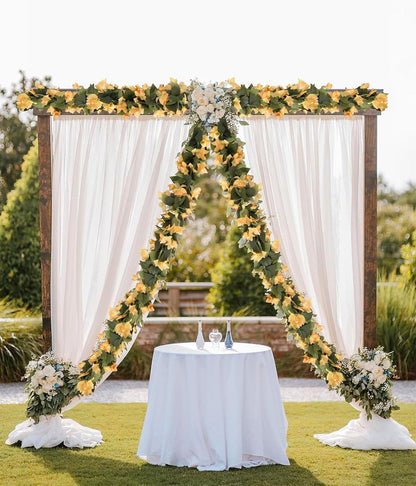 Artificial Bougainvillea Garland,4PCS 7.2ft/Piece Pink Flower Garland Faux Silk Bougainvillea Vines Artificial Decor for Wedding Arch Table Home Garden(Deep Pink)