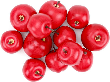 13Pcs Artificial Green Apples, Realistic Fake Fruit for Decoration | 3 different size,realistic look, plastic & foam material, no fade & rot, fruit bowl filler, table centerpiece