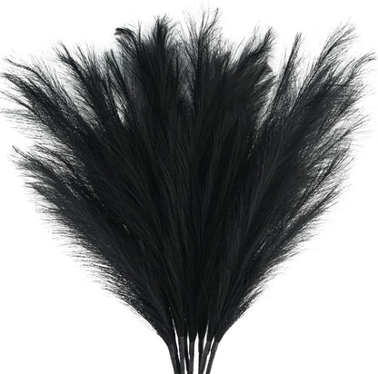 obbsie 50PCS Faux Pampas Grass, 21.6" Short Artificial Pompous Grass Floral Fake Pompas Grass Branches Vase Filler Flower Arrangement for Home Wedding Boho Decor, Beige