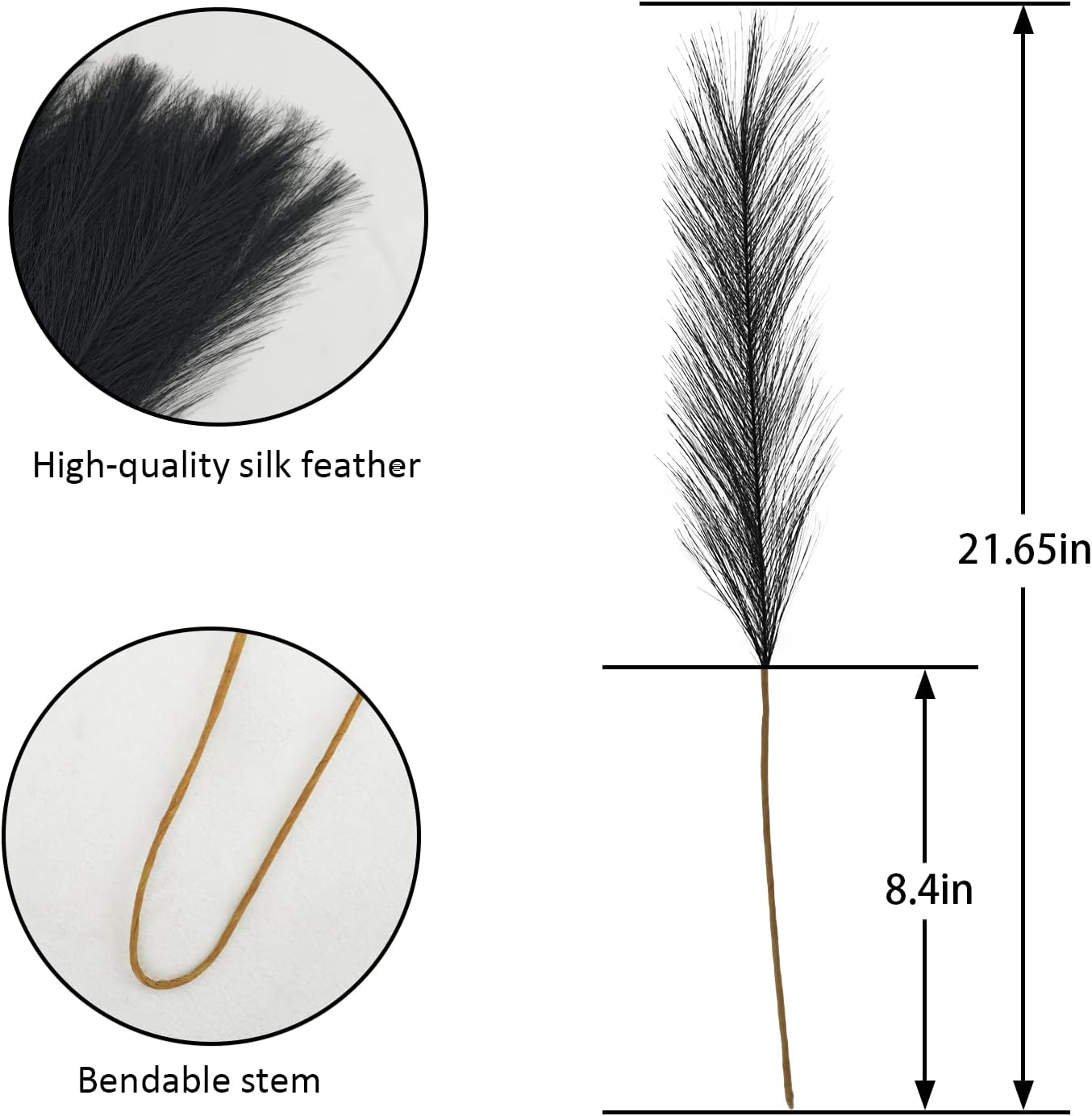 obbsie 50PCS Faux Pampas Grass, 21.6" Short Artificial Pompous Grass Floral Fake Pompas Grass Branches Vase Filler Flower Arrangement for Home Wedding Boho Decor, Beige