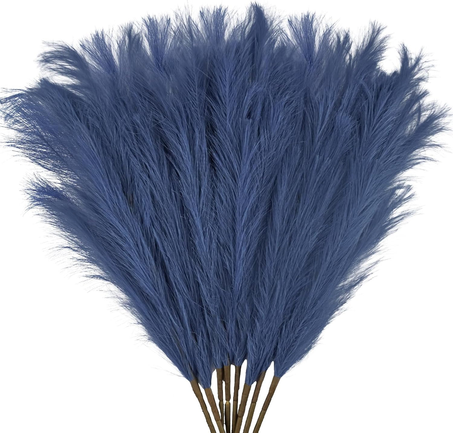 obbsie 50PCS Faux Pampas Grass, 21.6" Short Artificial Pompous Grass Floral Fake Pompas Grass Branches Vase Filler Flower Arrangement for Home Wedding Boho Decor, Beige