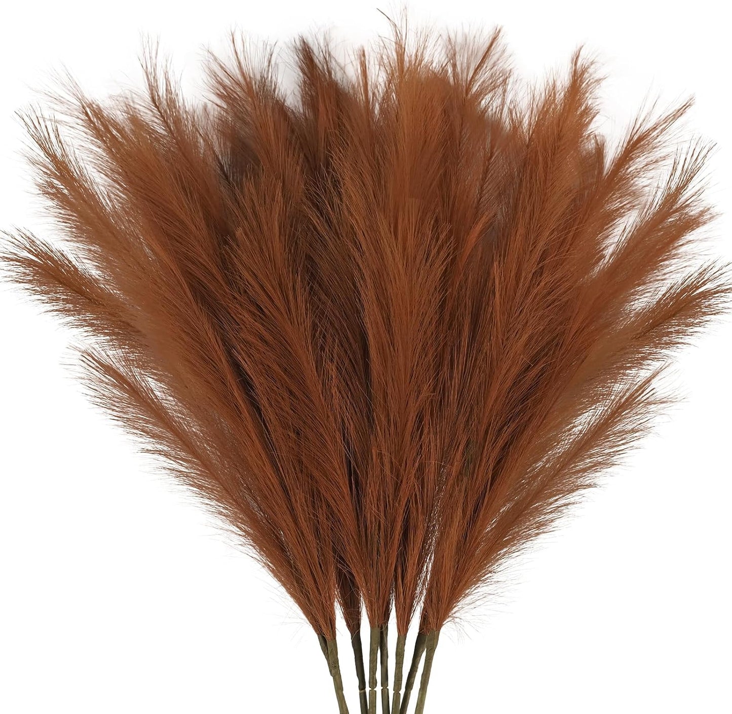obbsie 50PCS Faux Pampas Grass, 21.6" Short Artificial Pompous Grass Floral Fake Pompas Grass Branches Vase Filler Flower Arrangement for Home Wedding Boho Decor, Beige