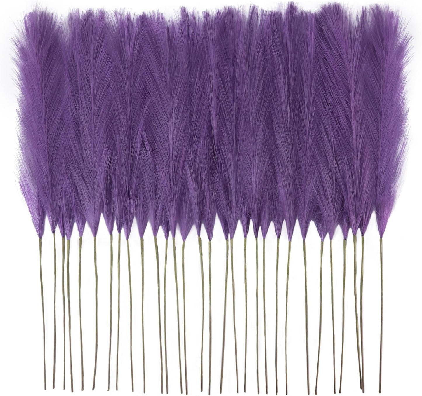 obbsie 50PCS Faux Pampas Grass, 21.6" Short Artificial Pompous Grass Floral Fake Pompas Grass Branches Vase Filler Flower Arrangement for Home Wedding Boho Decor, Beige