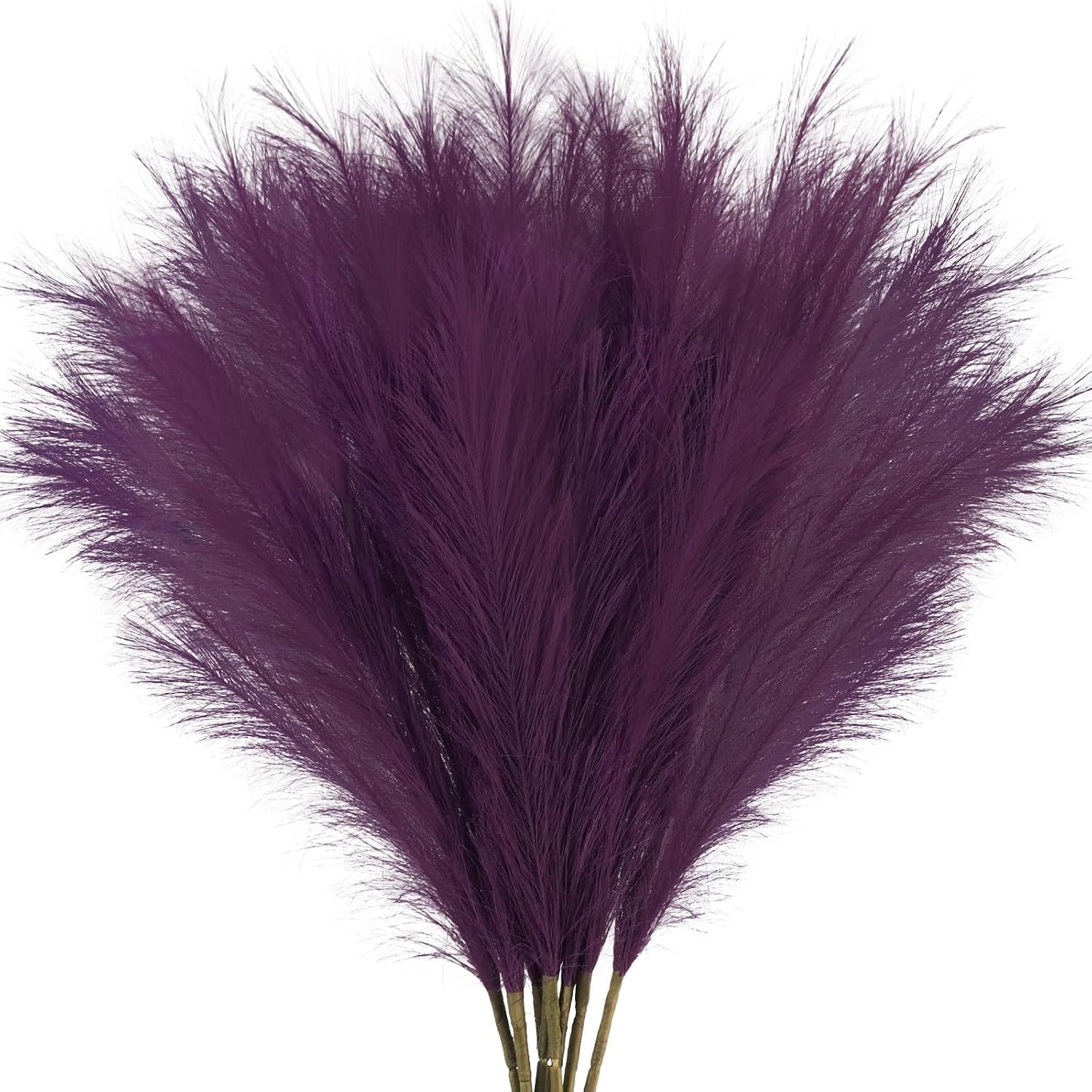 obbsie 50PCS Faux Pampas Grass, 21.6" Short Artificial Pompous Grass Floral Fake Pompas Grass Branches Vase Filler Flower Arrangement for Home Wedding Boho Decor, Beige