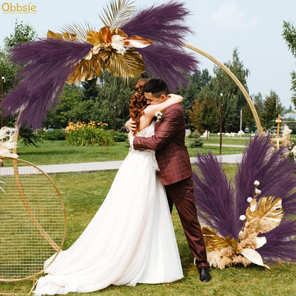 obbsie 50PCS Faux Pampas Grass, 21.6" Short Artificial Pompous Grass Floral Fake Pompas Grass Branches Vase Filler Flower Arrangement for Home Wedding Boho Decor, Beige