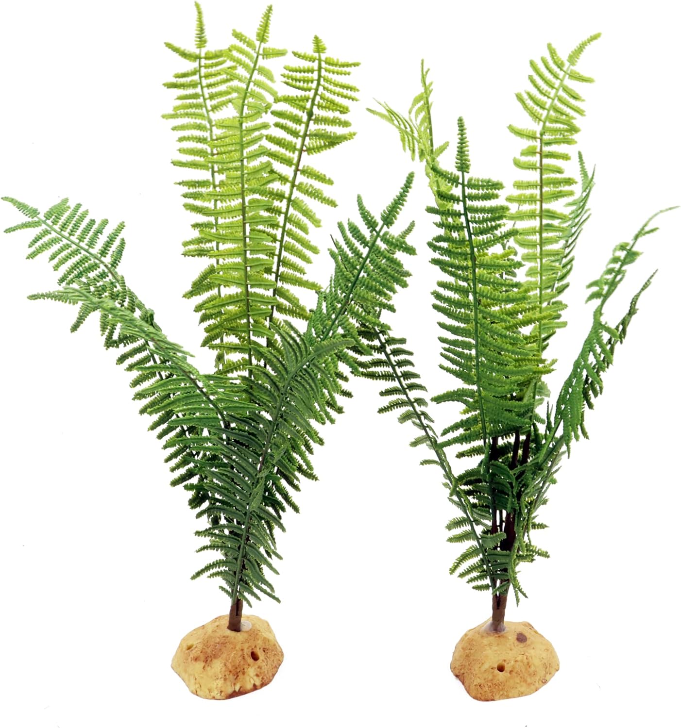 Fake Fern Plants, Reptile Plastic Terrarium Decor, Reptiles Amphibians Tank Accessories for Crested Gecko Leopard Lizard Chameleon