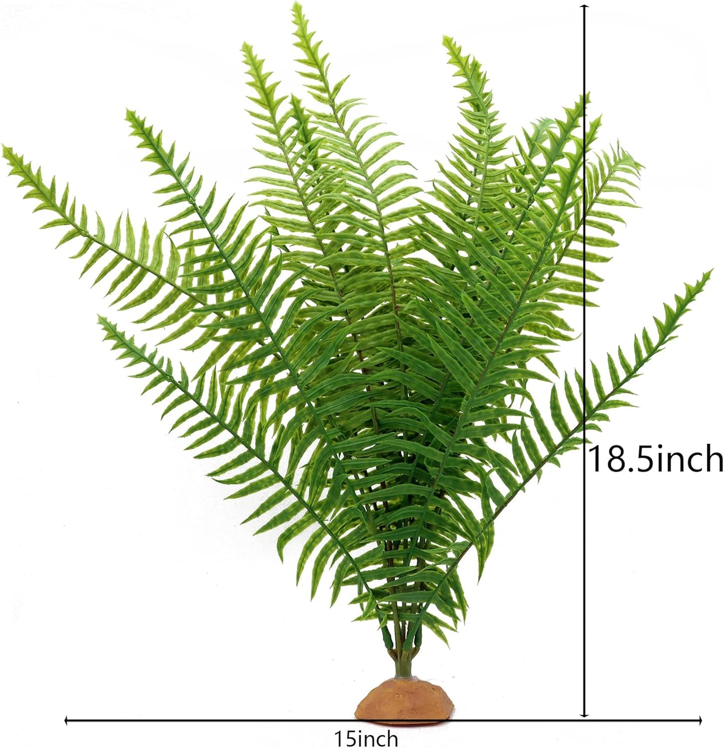 Fake Fern Plants, Reptile Plastic Terrarium Decor, Reptiles Amphibians Tank Accessories for Crested Gecko Leopard Lizard Chameleon