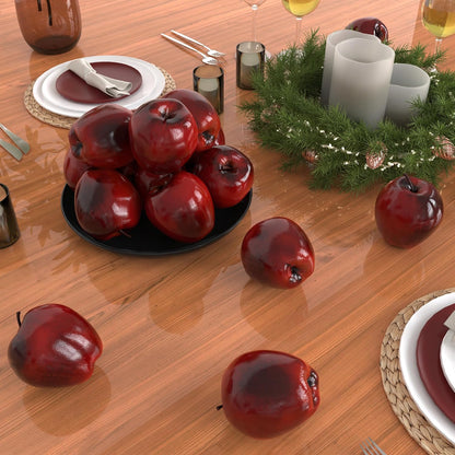 16Pcs Fake Apples for Kitchen Countertop, Fruit Bowl and Fall Decor