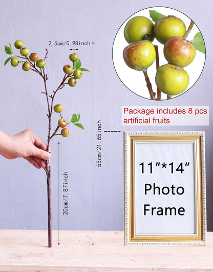 Like Natural 4Pcs 21.6 Inch Faux Berries Artificial Berry Branches Fruits Artificial Flowers for Christmas Home Decorations Living Room Table Vase Decor Office Gifts Indoor