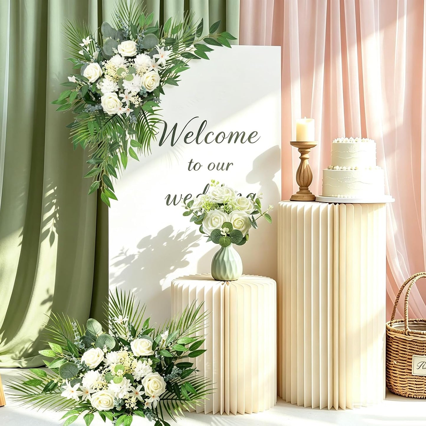 120 Pcs 5 Kinds Mixed Artificial Eucalyptus Stems Bulk Silver Dollar Eucalyptus Leaves Bundle Faux Plants Greenery for DIY Bouquets Floral Arrangement Wedding