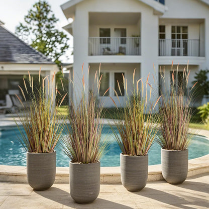 4ft 2-Pack Artificial Cattail Reed Grass, 47.2’’ Fake Indoor Outdoor Plants