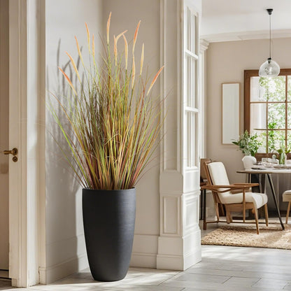 4ft 2-Pack Artificial Cattail Reed Grass, 47.2’’ Fake Indoor Outdoor Plants
