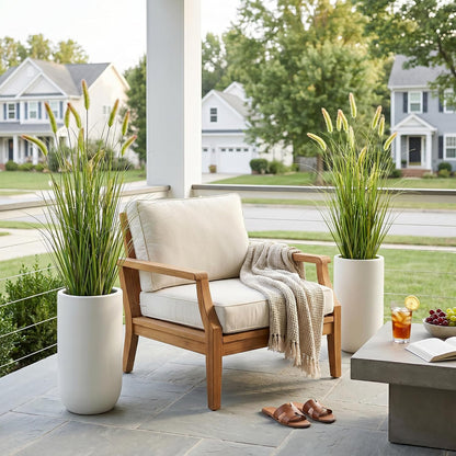 4ft 2-Pack Artificial Cattail Reed Grass, 47.2’’ Fake Indoor Outdoor Plants