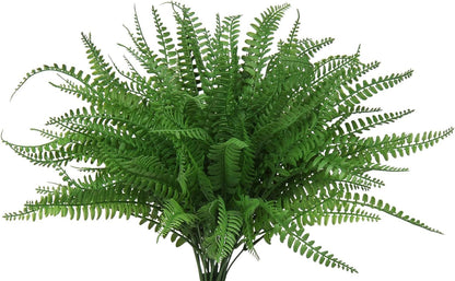 Artificial Rosemary Stems Fake Greenery Plants Faux Bushes Shrubs in Frosted Green for Decor Home Indoor Outdoor Garden 4pcs