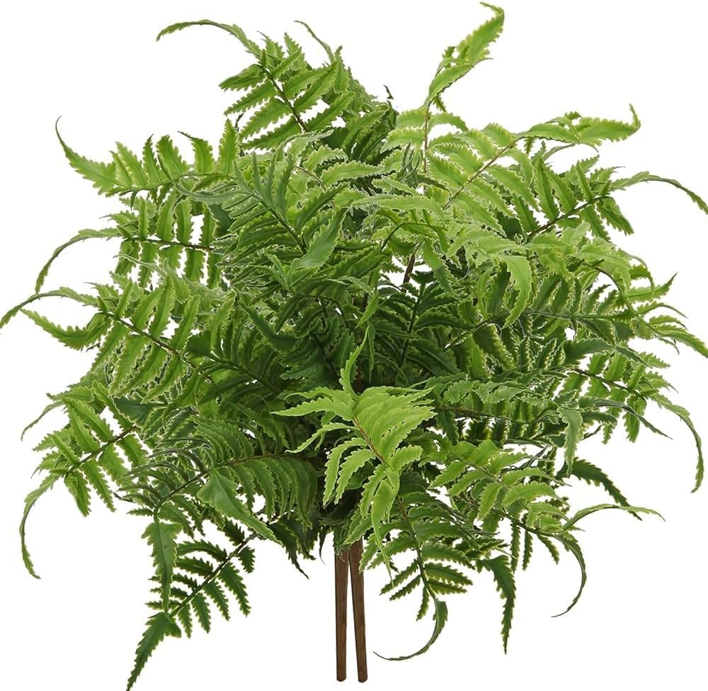 Artificial Rosemary Stems Fake Greenery Plants Faux Bushes Shrubs in Frosted Green for Decor Home Indoor Outdoor Garden 4pcs
