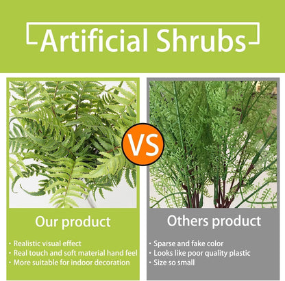 Artificial Rosemary Stems Fake Greenery Plants Faux Bushes Shrubs in Frosted Green for Decor Home Indoor Outdoor Garden 4pcs