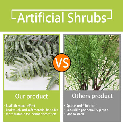 Artificial Rosemary Stems Fake Greenery Plants Faux Bushes Shrubs in Frosted Green for Decor Home Indoor Outdoor Garden 4pcs