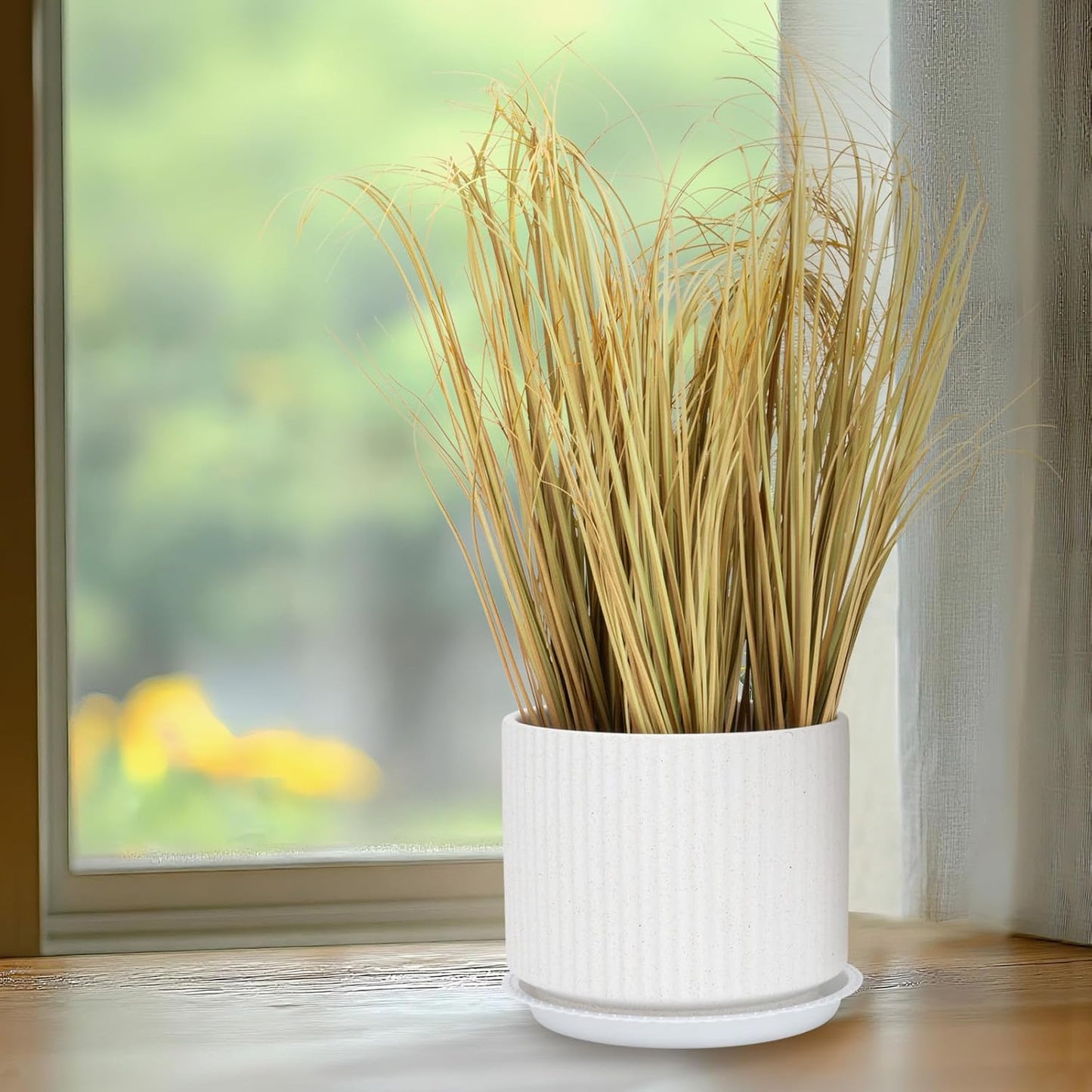Fake Desert Dry Grass, Artificial Plants for Reptile Tank Accessories, Habitat Decor Fit for Bearded Dragon, Crested Gecko, Leopard Lizard, Chameleon, Artificial Outdoor Plants, Terrarium Decor (1)