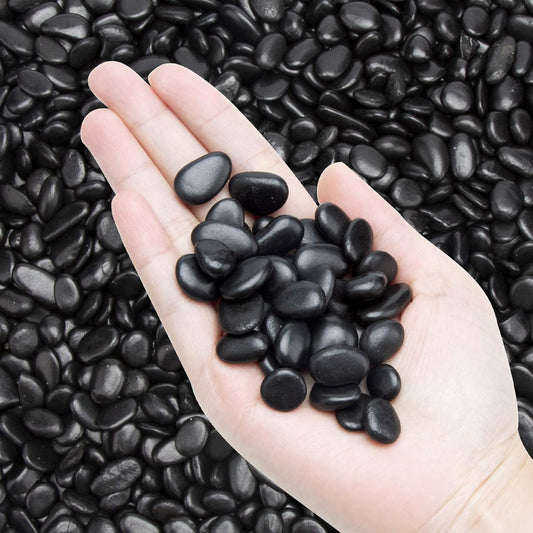 Pebbles Polished Gravel, Natural Polished Mixed Color Stones,0.5-1.2inch Small Decorative River Rock Stones 2 Pounds (32-Oz)