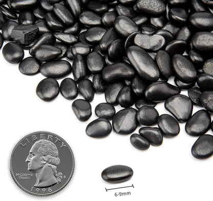 Pebbles Polished Gravel, Natural Polished Mixed Color Stones,0.5-1.2inch Small Decorative River Rock Stones 2 Pounds (32-Oz)