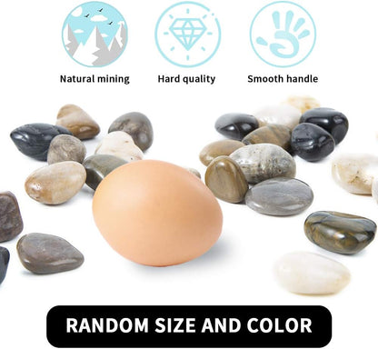 Pebbles Polished Gravel, Natural Polished Mixed Color Stones,0.5-1.2inch Small Decorative River Rock Stones 2 Pounds (32-Oz)