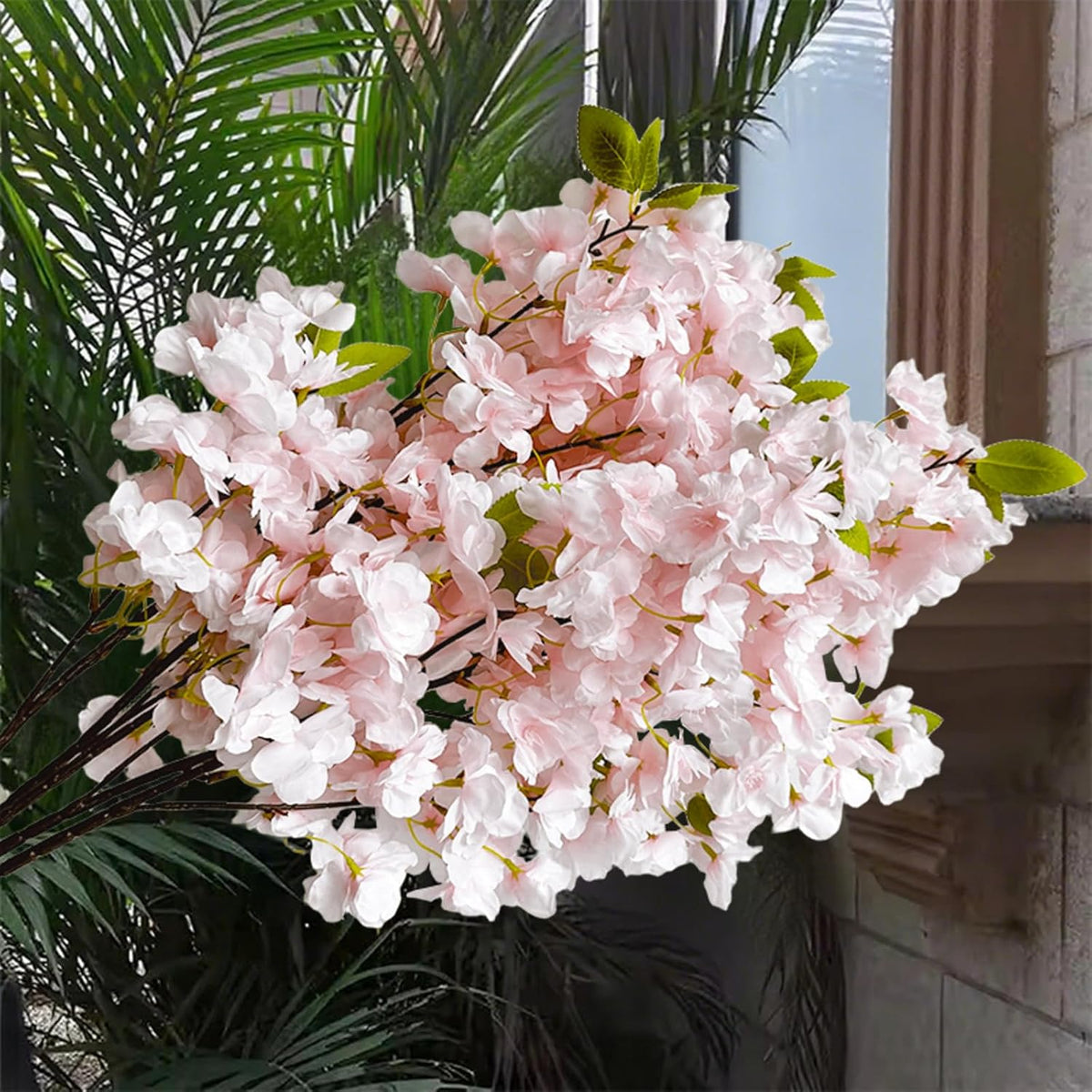 Artificial Cherry Blossom Branch Peach Blossom Branch 33.5 inches