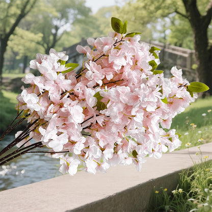 Artificial Cherry Blossom Branch Peach Blossom Branch 33.5 inches