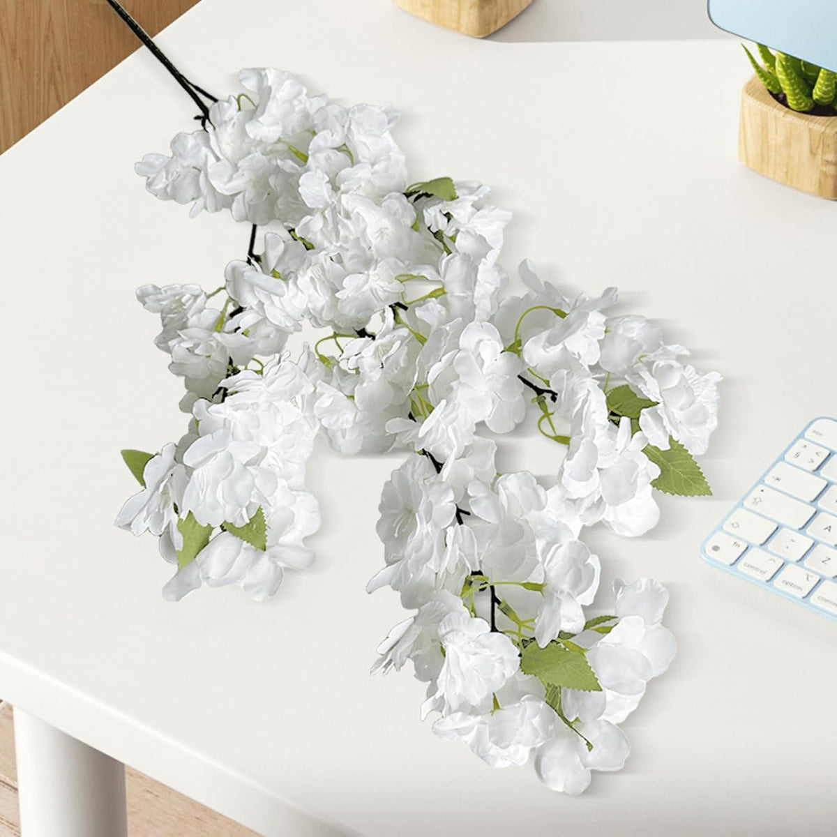 Artificial Cherry Blossom Branch Peach Blossom Branch 33.5 inches