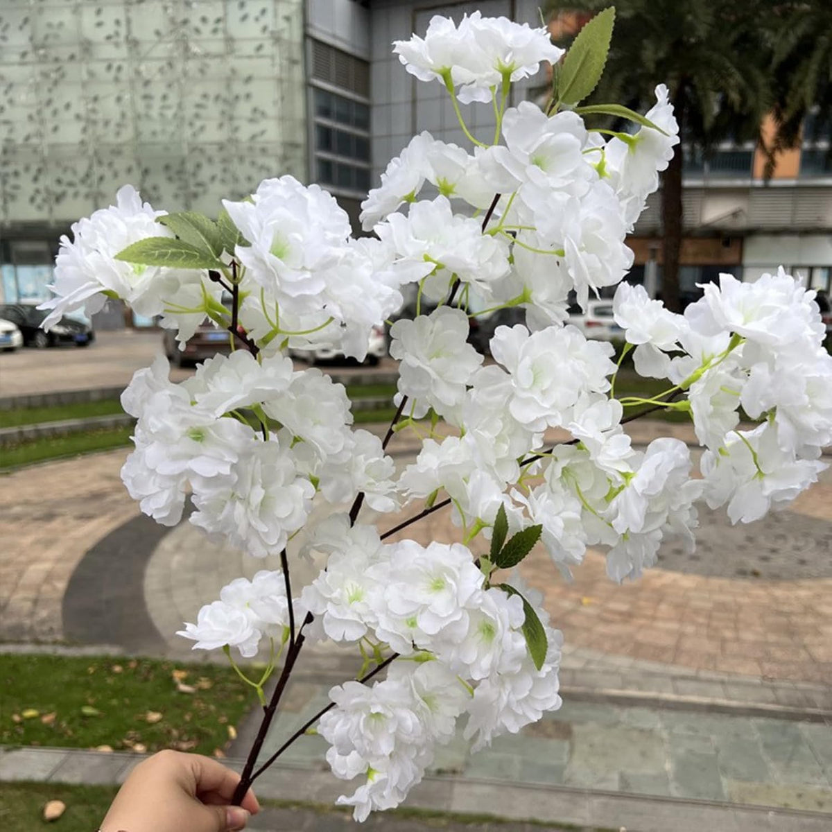 Artificial Cherry Blossom Branch Peach Blossom Branch 33.5 inches