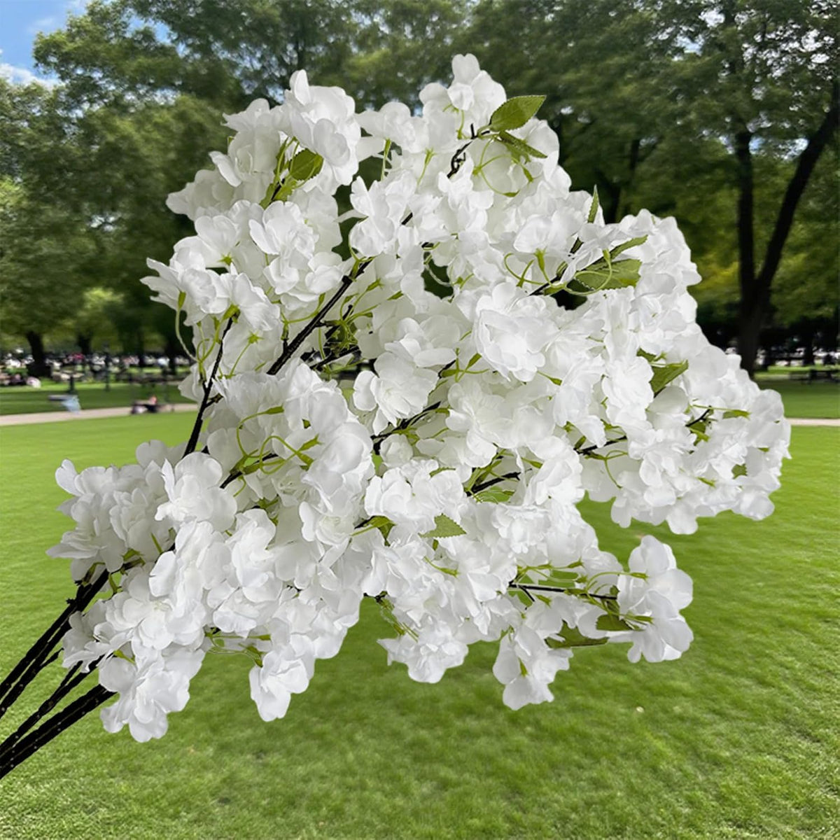 Artificial Cherry Blossom Branch Peach Blossom Branch 33.5 inches