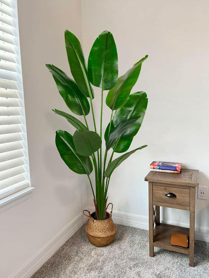5ft Artificial Eucalyptus Tree for Home Decor, 5 Feet Large Faux Floor Plant Fake Silk Trees with Pot for Indoor Outdoor House Living Room Office (5 ft Tall)