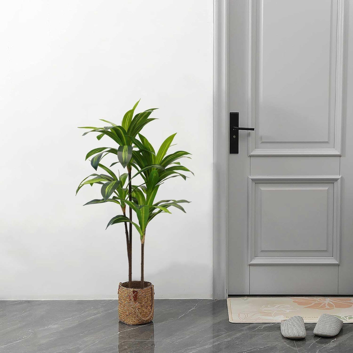 5ft Artificial Eucalyptus Tree for Home Decor, 5 Feet Large Faux Floor Plant Fake Silk Trees with Pot for Indoor Outdoor House Living Room Office (5 ft Tall)