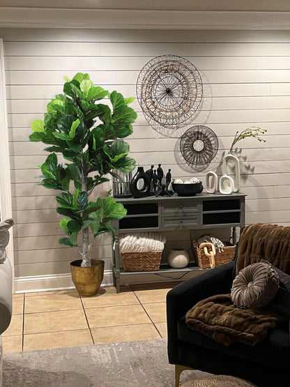 5ft Artificial Eucalyptus Tree for Home Decor, 5 Feet Large Faux Floor Plant Fake Silk Trees with Pot for Indoor Outdoor House Living Room Office (5 ft Tall)