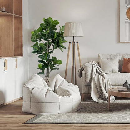5ft Artificial Eucalyptus Tree for Home Decor, 5 Feet Large Faux Floor Plant Fake Silk Trees with Pot for Indoor Outdoor House Living Room Office (5 ft Tall)