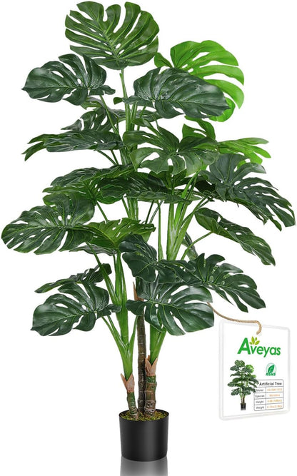 5ft Artificial Eucalyptus Tree for Home Decor, 5 Feet Large Faux Floor Plant Fake Silk Trees with Pot for Indoor Outdoor House Living Room Office (5 ft Tall)
