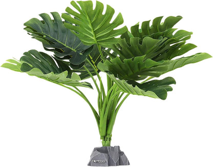 Reptile Terrarium Plants, Bearded Dragon Tank Decor Accessories for Ball Python Leopard Gecko Tree Frog Tarantula Lizard Corn Snake Tortoise Chameleon Crested Gecko - Fake Desert Dry Grass