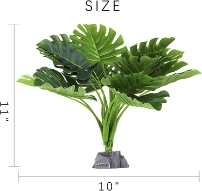 Reptile Terrarium Plants, Bearded Dragon Tank Decor Accessories for Ball Python Leopard Gecko Tree Frog Tarantula Lizard Corn Snake Tortoise Chameleon Crested Gecko - Fake Desert Dry Grass