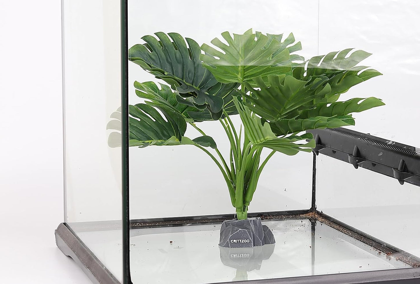 Reptile Terrarium Plants, Bearded Dragon Tank Decor Accessories for Ball Python Leopard Gecko Tree Frog Tarantula Lizard Corn Snake Tortoise Chameleon Crested Gecko - Fake Desert Dry Grass