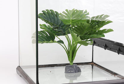 Reptile Terrarium Plants, Bearded Dragon Tank Decor Accessories for Ball Python Leopard Gecko Tree Frog Tarantula Lizard Corn Snake Tortoise Chameleon Crested Gecko - Fake Desert Dry Grass